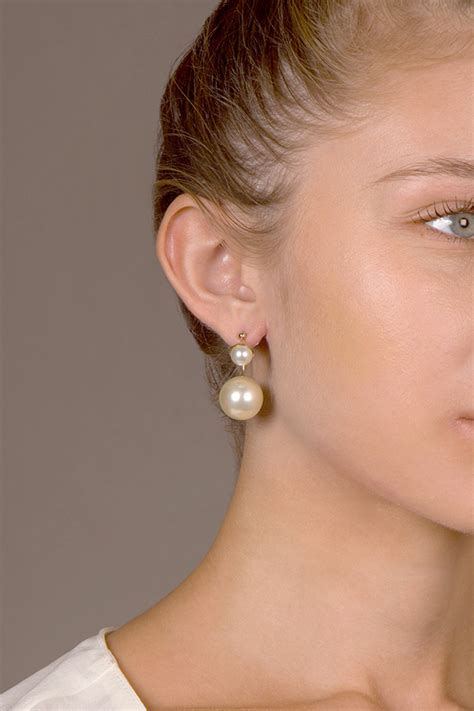 christian dior earrings pearl